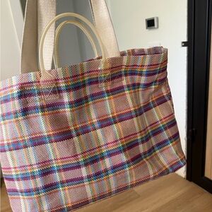 Madewell Plaid Tote Bag